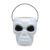 Balde Caveira Decoração Halloween Branco Polipropileno - comprar online