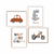 Kit de 4 Quadros - Carrinhos Beep Beep