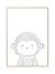Quadro Infantil - Macaco Minimalista Sabrin