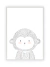 Quadro Infantil - Macaco Minimalista Sabrin na internet