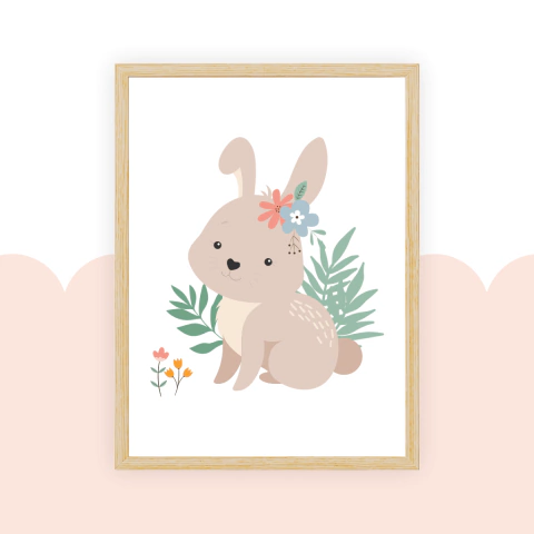 Quadro Infantil - Coelhinha Floresta