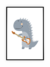 Quadro Infantil - Dinossauro Guitarrista - comprar online