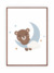 Quadro Infantil - Ursinho Lua - Aluria Kids| Quadros Infantis 