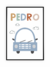 Quadro Infantil - Nome e carrinho - comprar online