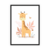 Quadro Infantil Safari - Girafinha Rose 