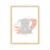 Quadro Infantil Safari - Elefantinha Rose