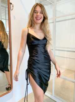 VESTIDO AGUS BLACK SATIN