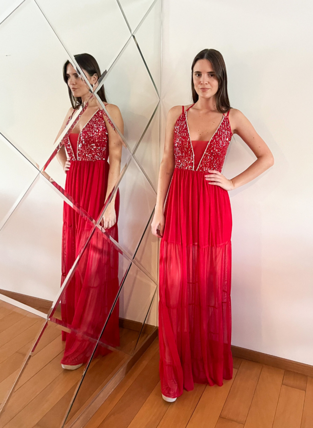 Vestido Isabella Red thumbnail 2