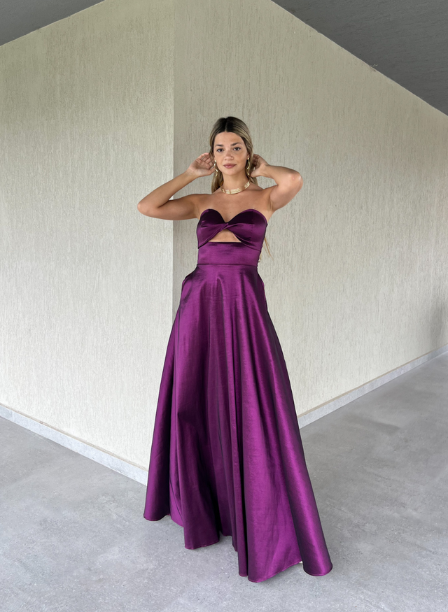 Vestido Athena Bordo thumbnail 2
