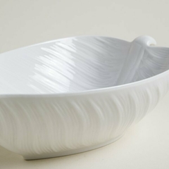 BOWL DE PORCELANA HOJA 31 X 20CM en internet