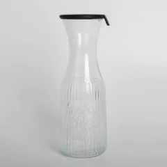 BOTELLA DE VIDRIO CON TAPA DE SILICONA 1,3LTS