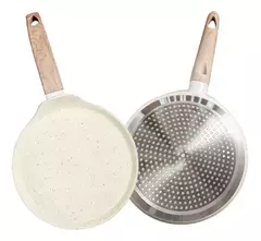 PANQUEQUERA INDUCCIÓN 22CM GRANITO CREAM - comprar online