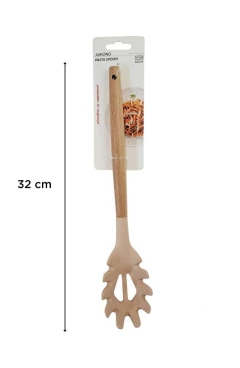CUCHARA PASTA DE SILICONA Y MADERA 32CM en internet