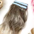 MEGA HAIR ADESIVO CABELO FIBRA PREMIUM ONDULADO OMBRE LOIRO 70/75/80 CM - 2 TIRAS - comprar online