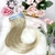 Imagem do MEGA HAIR ADESIVO CABELO BIO VEGETAL OMBRE LOIRO MESCLADO CLARO LISO 50/55/60 CM - 4 TIRAS