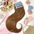 MEGA HAIR ADESIVO CABELO FIBRA EUROPEIA LISO RUIVO 50/55/60/65/70CM - 4 TIRAS