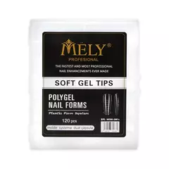 CAPSULAS PARA UÑAS ESCULPIDAS FORMA COFFIN X120PCS MELY 02680