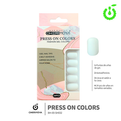 PRESS ON COLORS CHERIMOYA 24PCS COFFIN/CUADRADO/ALMENDRA en internet