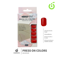 PRESS ON COLORS CHERIMOYA 24PCS COFFIN/CUADRADO/ALMENDRA en internet