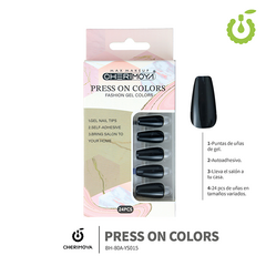 PRESS ON COLORS CHERIMOYA 24PCS COFFIN/CUADRADO/ALMENDRA - LANLAN