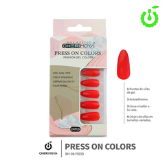 PRESS ON COLORS CHERIMOYA 24PCS COFFIN/CUADRADO/ALMENDRA en internet