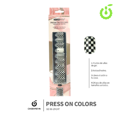 PRESS ON COLORS CHERIMOYA 24PCS COFFIN/CUADRADO/ALMENDRA en internet
