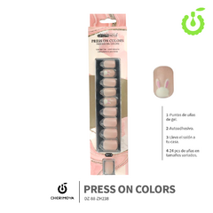 Imagen de PRESS ON COLORS CHERIMOYA 24PCS COFFIN/CUADRADO/ALMENDRA