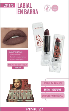 LABIAL EN BARRA PINK21 CS4175/59501 - comprar online