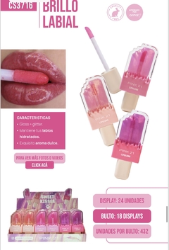 LABIAL BRILLO KISSES PINK21 CS3716 57149 - comprar online