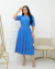 Vestido Midi Moda Evangélica Viscolinho Com Cinto na internet
