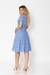 Vestido Feminino Em Lese Algodão Bordado Gola Coração M/curta - Vitoria Modas Evangélica