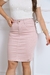 Saia Secretária Jeans Color Moda Evangélica - Com Elastano - Vitoria Modas Evangélica
