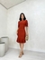 Vestido Feminino Midi Tubinho Manga Bufante Lese Elegante na internet
