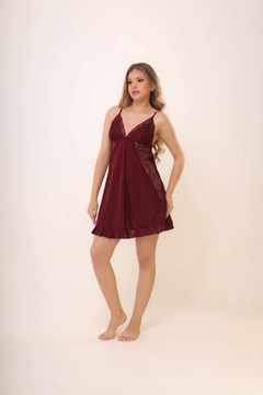 Camisola Carla - Vinho - Leslie Lingerie