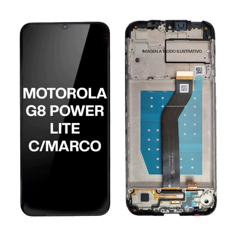 MÓDULO MOTO G8 POWER LITE CALIDAD ORIGINAL CON MARCO - comprar online