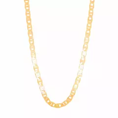 Colar Choker Elos Piastrine Semijoia Ouro 18K