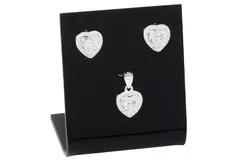 Conjunto Coração Zircônias Prata 925 - comprar online