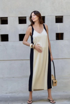 vestido bicolor gule - comprar online