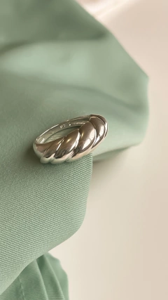 Anel Croissant - Prateado