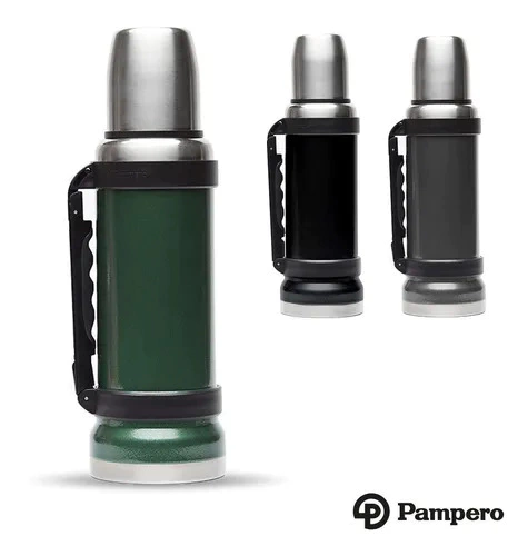 Termo Pampero Iguazú 1,1 Lt De Acero Frio Calor Pico Cebador GRABADO LASER INCLUIDO!