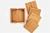 Set de 4 portavasos con base en bamboo