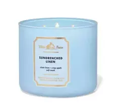Vela 3 pavios - Sundrenched Linen - Bath & Body Works - comprar online