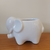 PORTA OBJETOS ELEFANTE CERÂMICA BRANCO 08620