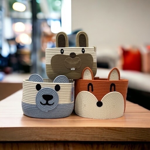 Contenedor Canasto infantil Animalitos