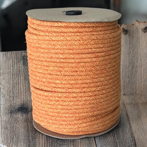CORDON DE ALGODON TRENZADO 7 MM JASPEADO NARANJA/AMARILLO MAIZ. - comprar online