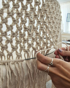 COMBO Lampara Cilindrica macramé + Cordón - comprar online