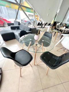 Mesa eames de vidrio de 100cm en internet