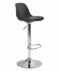 Banqueta tulip cromada - negra - tienda online