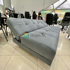 Sofa cama Arizona pana gris - Grupo SL