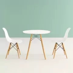 Mesa redonda 80cm - blanca - comprar online